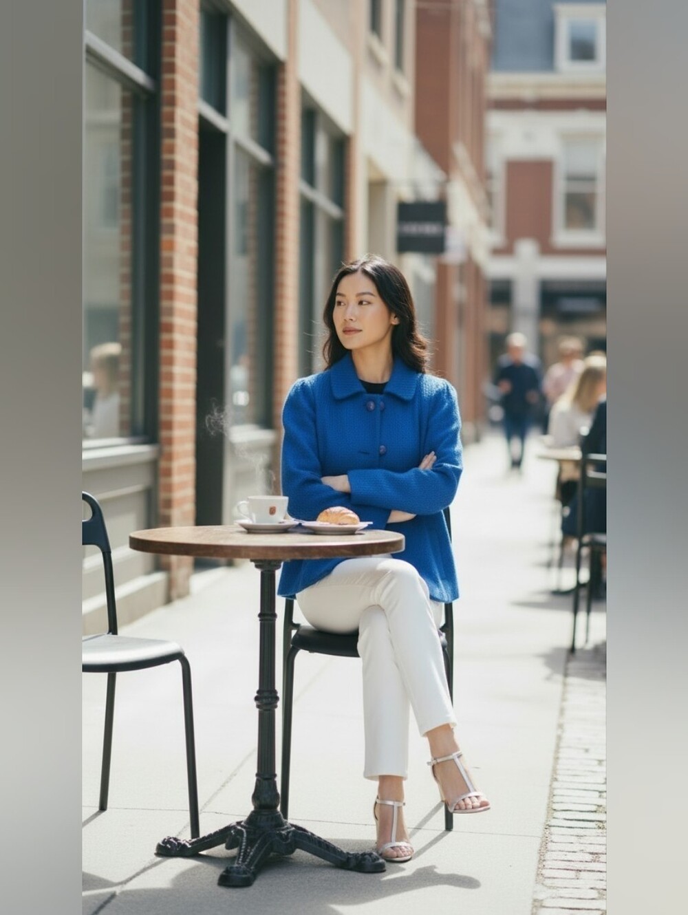 Rafaella Misses Blue Jacket Size 10 - Wool Blend